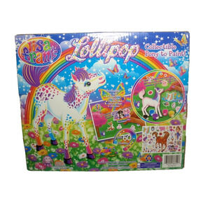 NEW IN SEALED BOX 2014 LISA FRANK COLLECTIBLE PAINT YOUR OWN PONY LOLLIPOP!!!